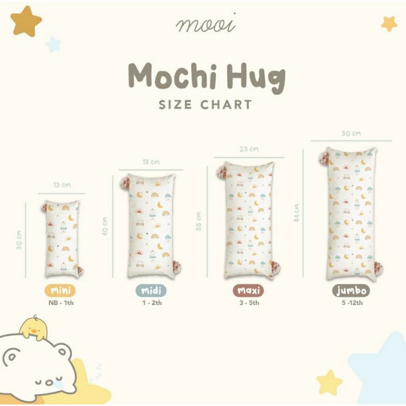 MOOI Mochi Hug Bantal Anak Tencel MINI / MIDI / MAXI / JUMBO