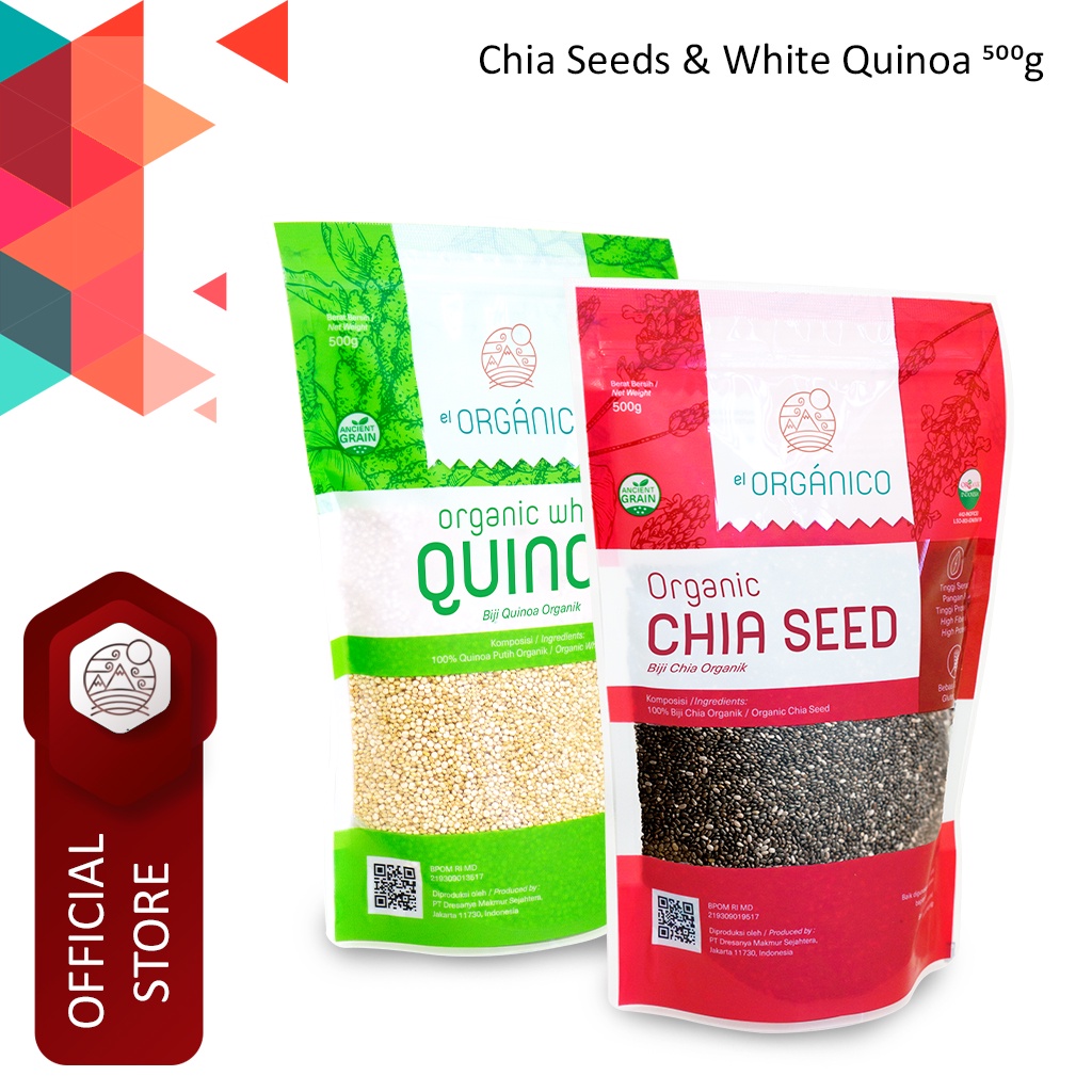 

Chia Seed & White Quinoa Organic El Organico 500gr (Mix Pack)