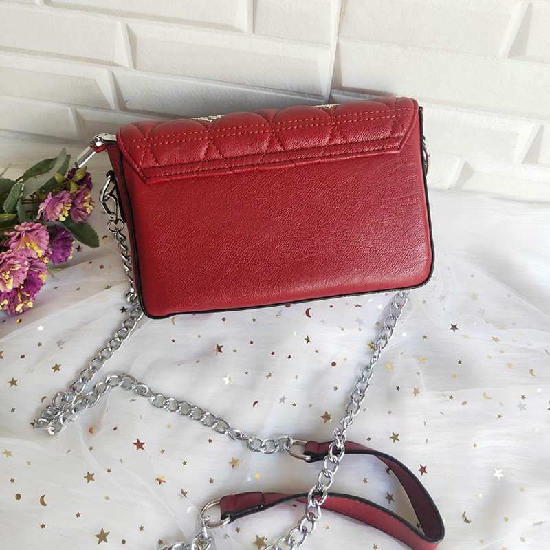 tas impor wanita selempang bahan kulit sentetis batam murah sling bag tali rantai