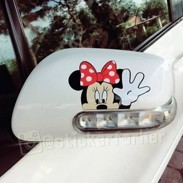  Stiker  Decal Mickey  Minnie Mouse  Banyak Pilihan untuk Kaca 