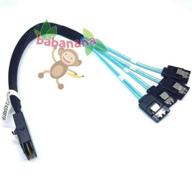 Mini SAS 4i SFF-8087 36-Pin Male to 4 SATA Data Splitter Adapter Cable