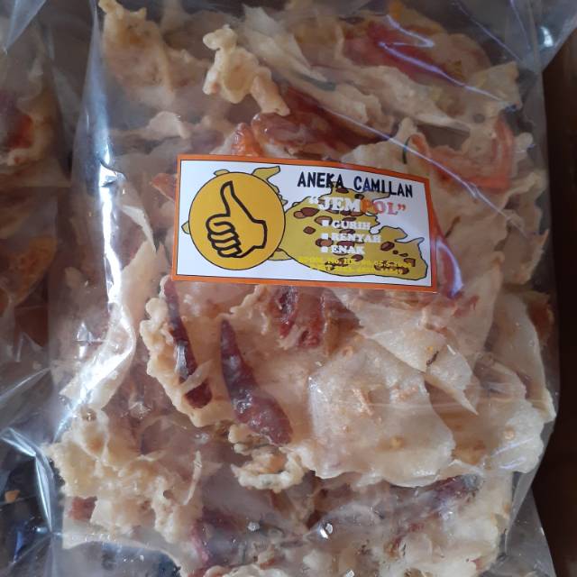 

Peyek cabe enak