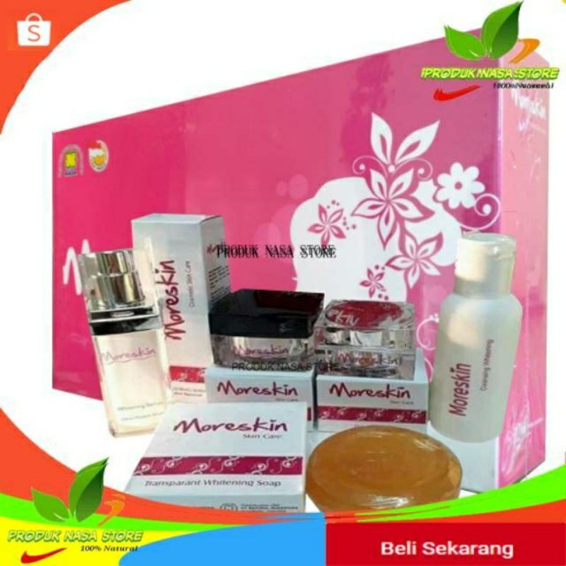 Produk Nasa Kecantikan Moreskin Original Skincare Kulit Sensitif Cosmetik Paket Glowing Hemat