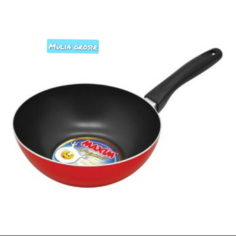 Maxim Deep Wok 24cm Tinggi 8.5cm / Teflon Maxim