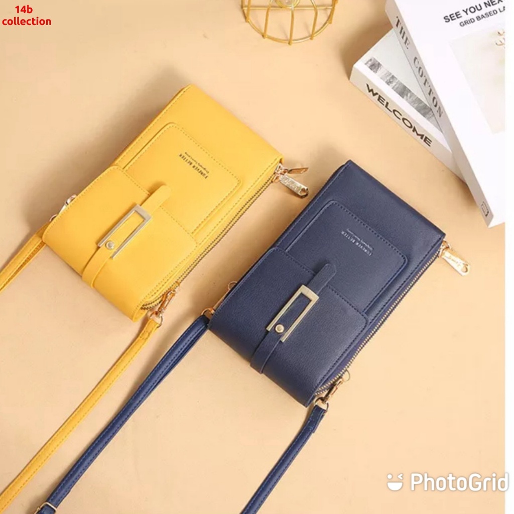 PREMIUM Dompet Panjang Wanita Buylor Tas Ponsel Bahu Layar Sentuh 2022 Tas Wanita Tren Kapasitas Besar Dompet Sikat Anti Maling RFID Tas Selempang Fashion