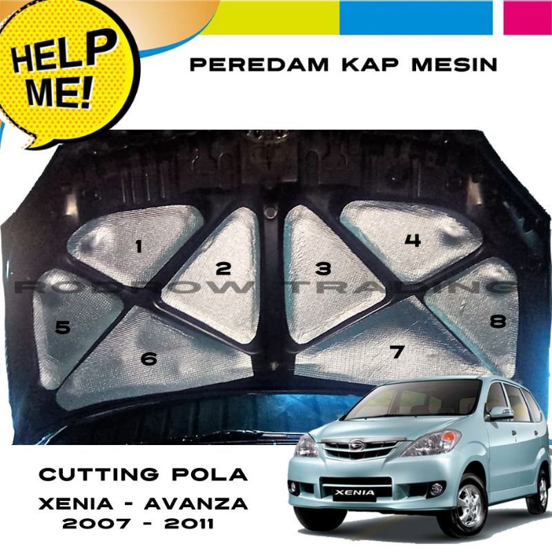 peredam panas kap mesin mobil / foam foil alumunium