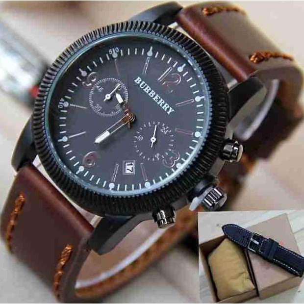 promo | diskon | sale JAM TANGAN PRIA BURBERRY PAKET BROWN terbaik | terlaris