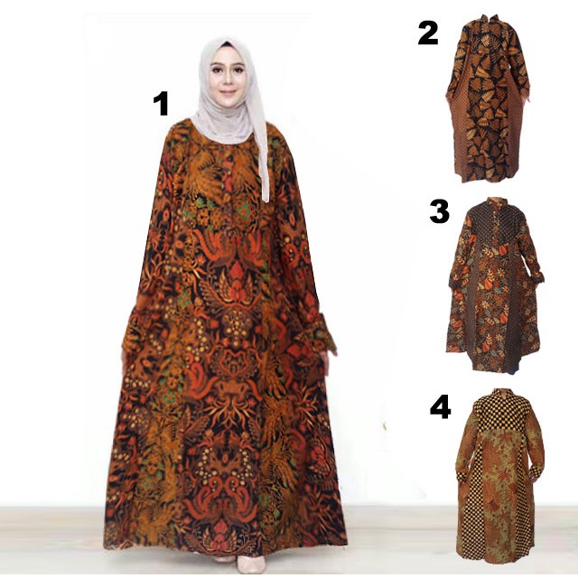 Gamis Muslim Batik I Busana Muslim Wanita Gamis Batik Syar'i Amita