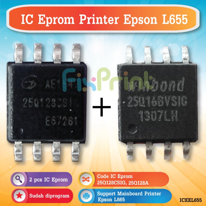 IC Eprom Printer Epson L655, IC Eeprom Reset Counter Board L655, Resetter Mainboard Epson L655