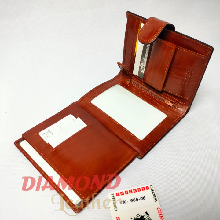 Checkers Italy Leather Dompet Kulit Asli  CK 06 Besar