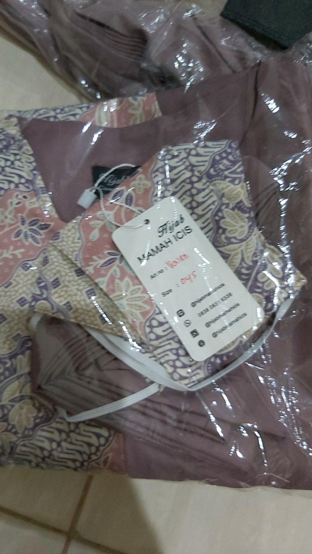 Free Cepol ( Kunciran Motif )masker &  Goodie Bag Hmi - Valen Tunik Batik By Hijab Mamah Icis