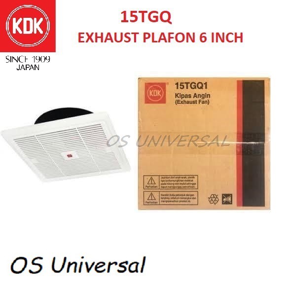 KDK Exhaust Fan Plafon 15 TGQ 6 Inch - Hexos / Heksos Ceiling 6&quot; 6Inch 6 Inci Exaust 15TGQ