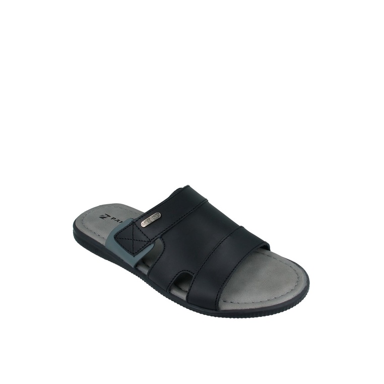 SANDAL SLIDE PAKALOLO PRIA ORIGINAL CASUAL KULIT ASLI HITAM PB31