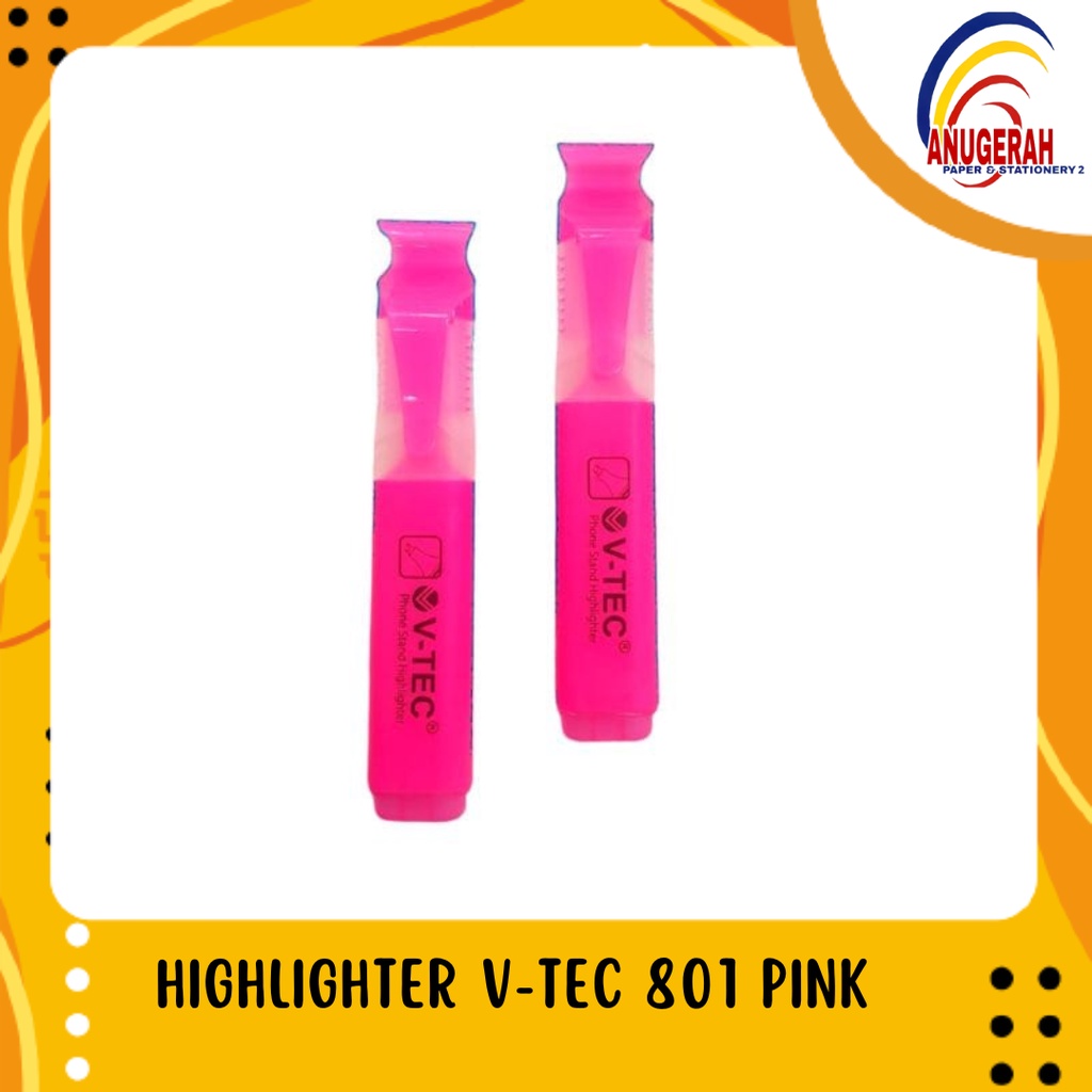 

V-TEC 801 PINK HIGHLIGHTER / STABILO VTEC PINK MURAH (PCS)