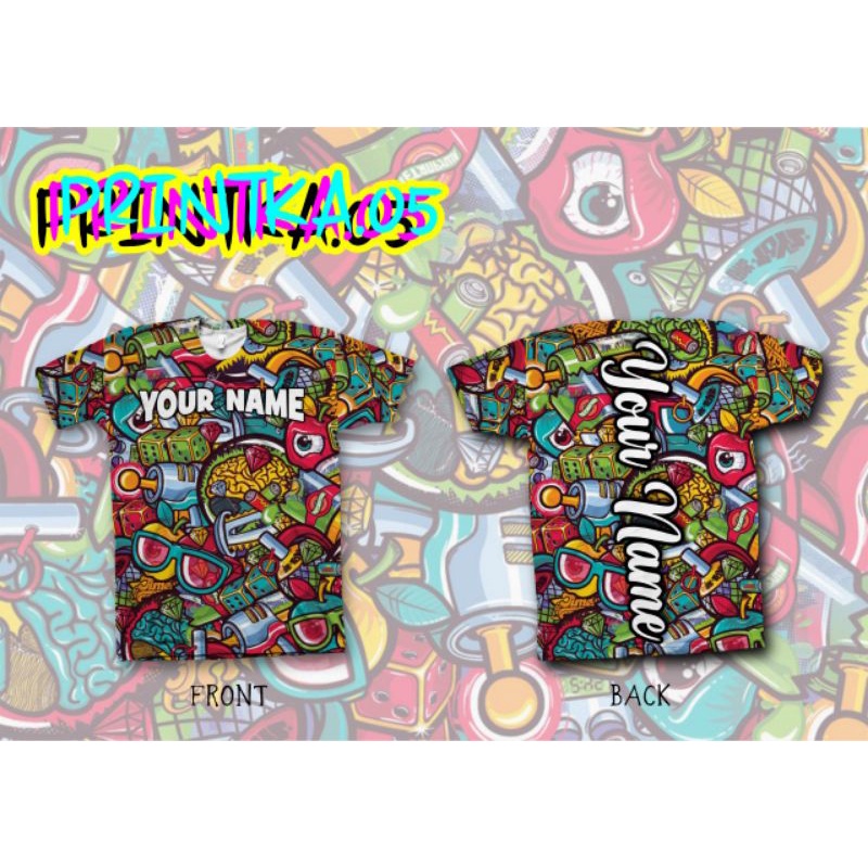 Kaos jersey doodle art bisa request nama