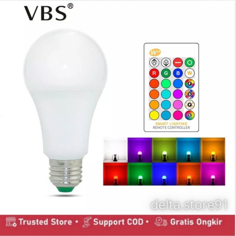 Bohlam LED RGB & Remote Control  | LAMPU TIDUR | LAMPU LED MURAH | LAMPU RGB