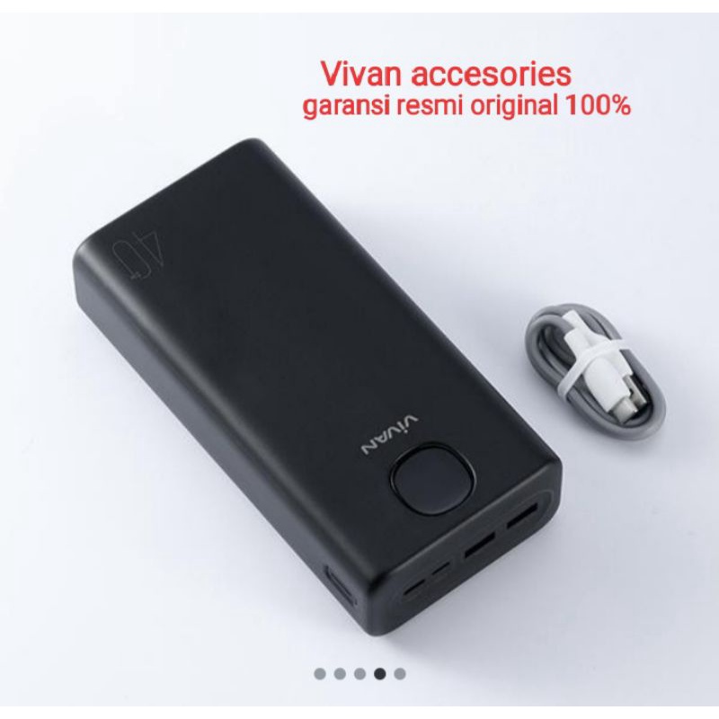 VIVAN VPB-B40  40000MAH 22,5W.TWO WAY Quick Charge Large Display With Type C Data Cable