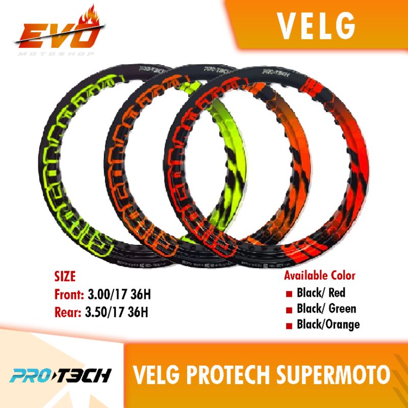 VELG PROTECH SUPERMOTO 300-350/17