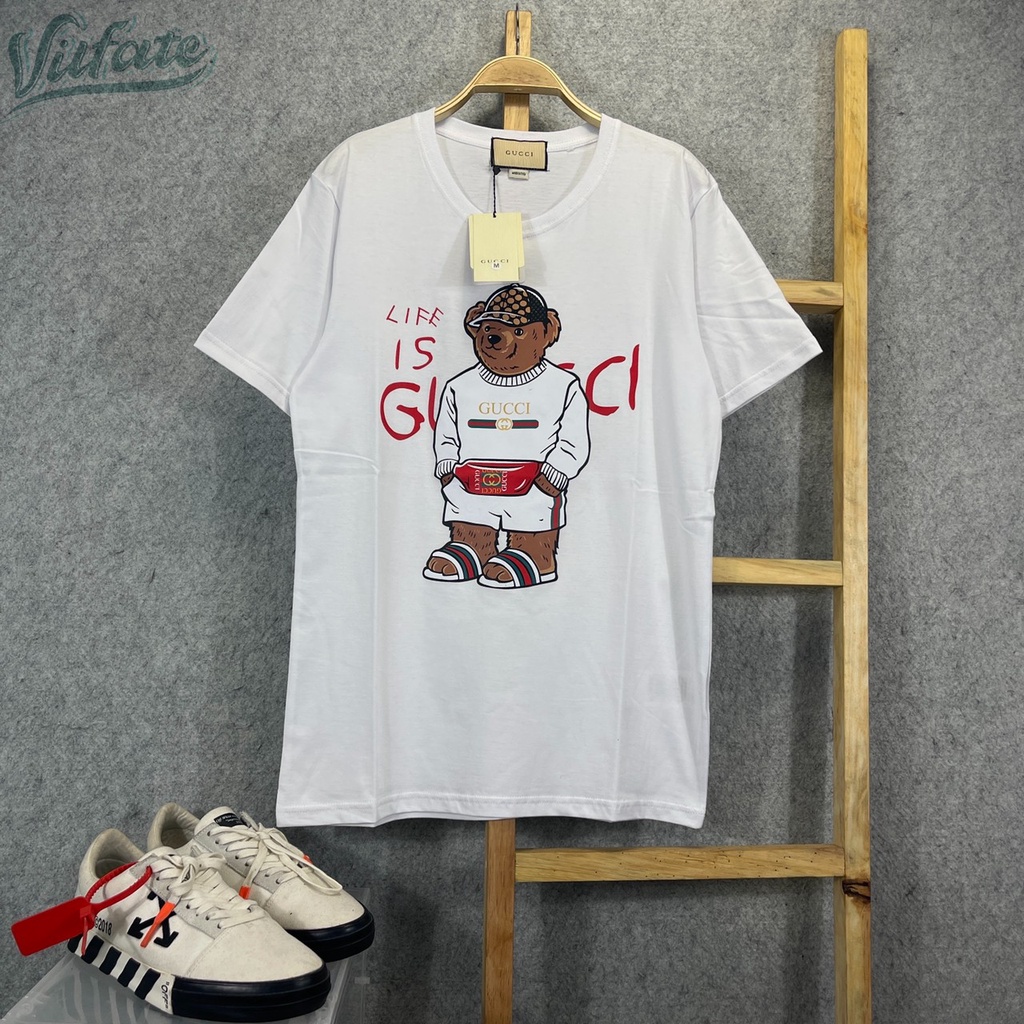 T-Shirt Kaos Gucci Bear White Premium Quality