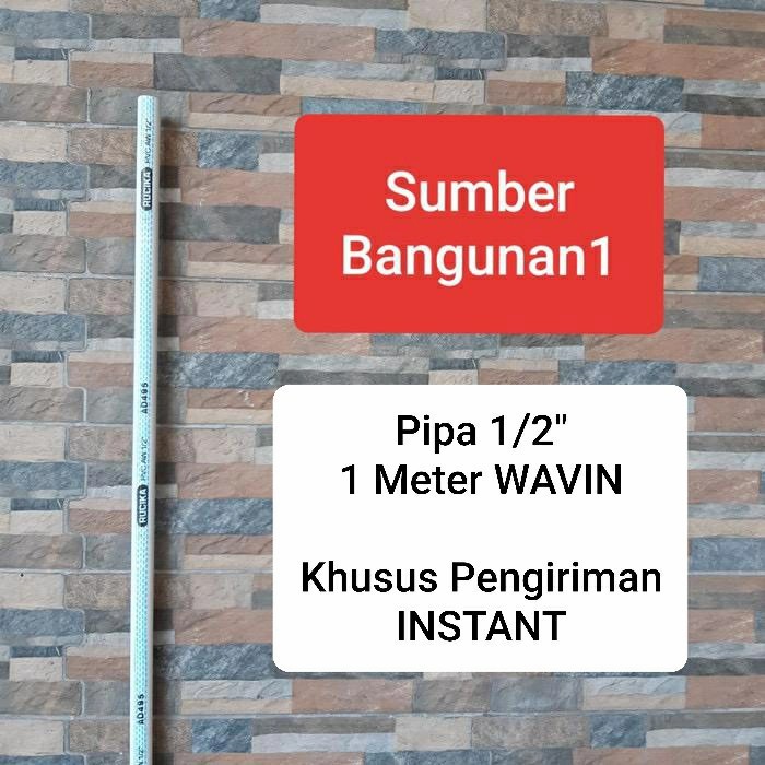 pipa 1/2" WAVIN 1 meter pralon 1/2 inch potongan