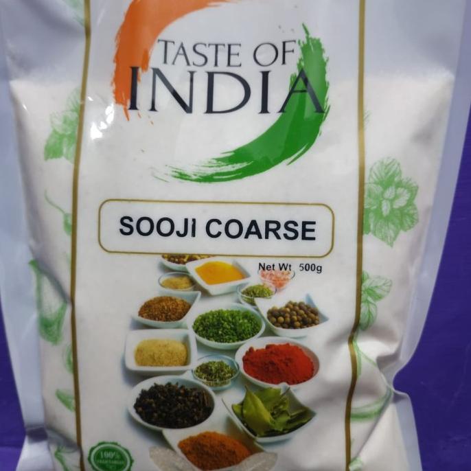 

yang dicari] TASTE OF INDIA SOOJI COARSE 500 GRAM