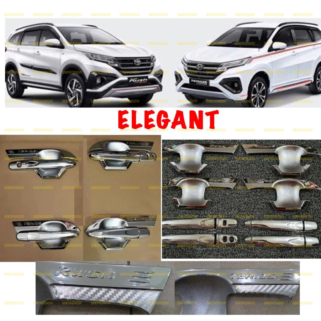 Paket Outer Handle Cover All New Rush Terios 2018 2022 2023 GR SPORT Elegant Hitam Chrome