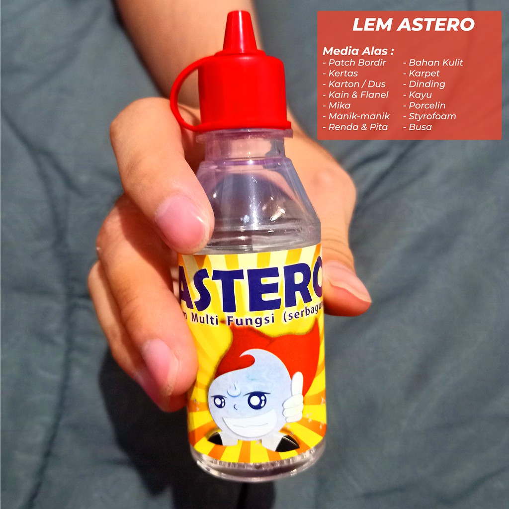 Lem Kain Jahit merk Astero Lem Patch Bordir  Ukuran 85 ml 