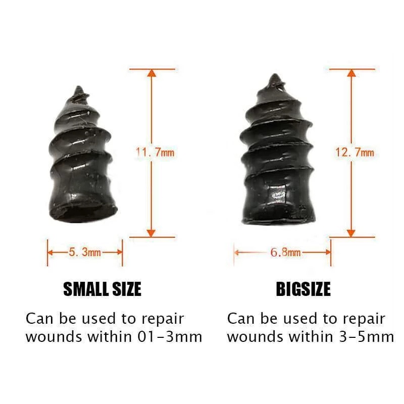 10Pcs/Box Motorcycle Vacuum Tyre Repair Nail /  Self-tire Repair Tire Film Nail / Tyre Repair Rubber Nails Tires Accessories