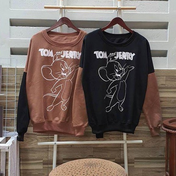 Sweater kartun tom jerry / Sweater Wanita Pria / Sweater Couple