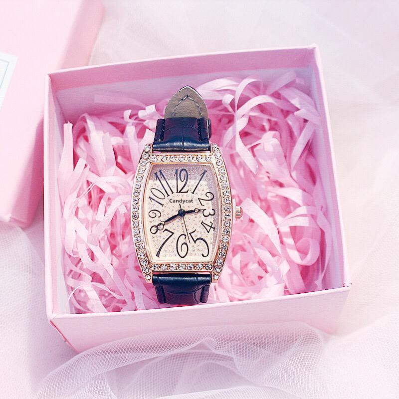 DS J015 Jam Tangan Wanita CANDYCAT Simple Style Fashion Elegant Casual Quartz Watch