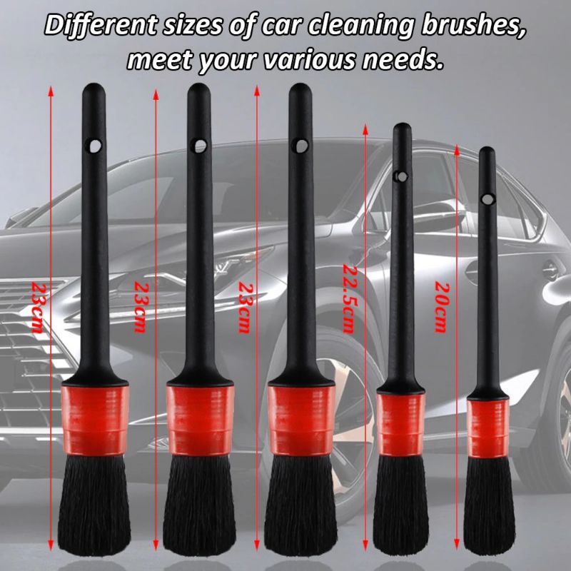 Kuas Sikat Detailing Brush Cleaning Kuas Detailing Set 5 Pcs