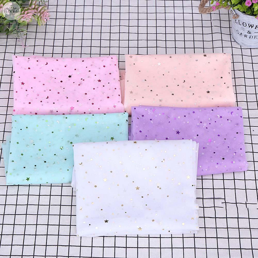 Kain Mesh Sequin Glitter Bahan Polyester Ukuran 100x160cm 