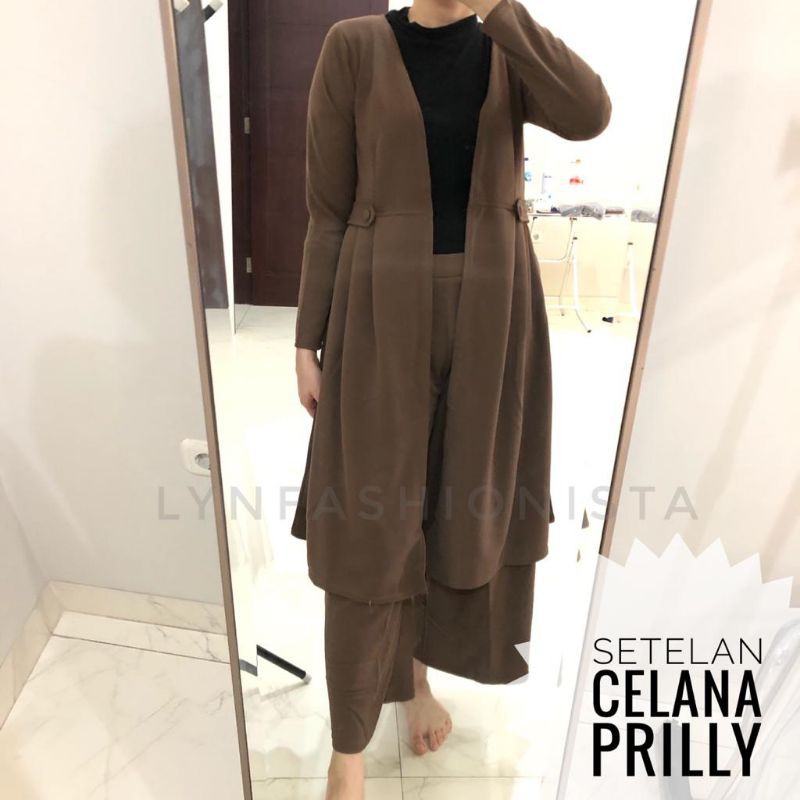 SETELAN CELANA WANITA MUSLIMAH/SETELAN ROK/ONE SET MURAH/PRILLY