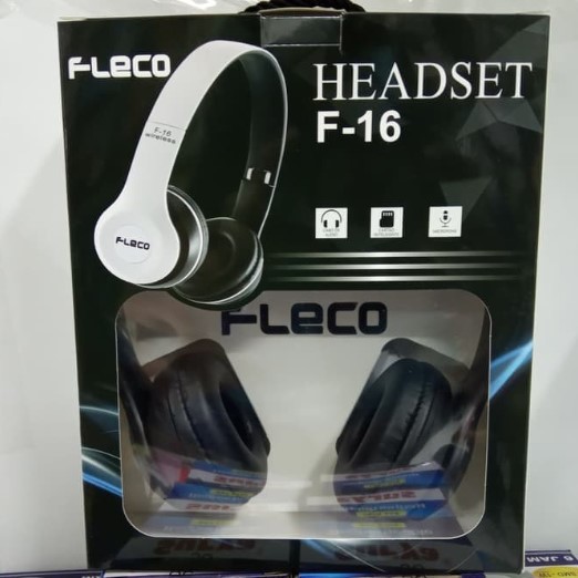 Headset Bluetooth Fleco f-16 bisa pakai memory radio FM