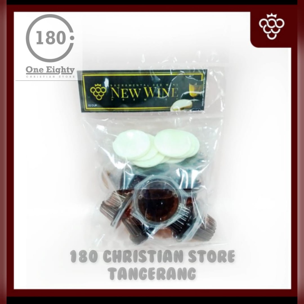 

Anggur Perjamuan Kudus Premium Cup + Hosti - Isi 10 cup