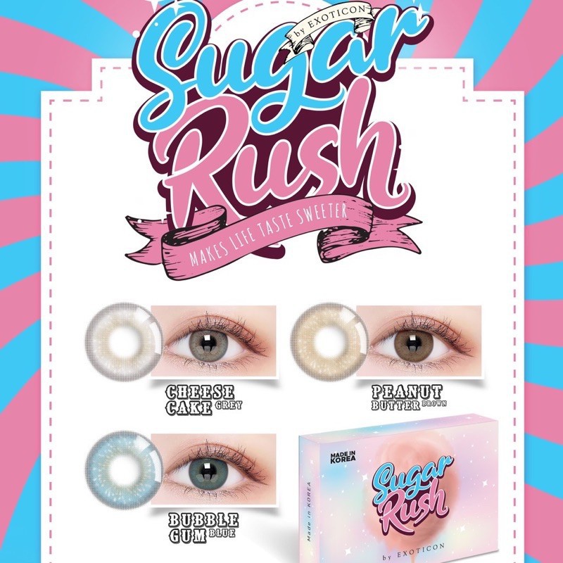 ❤ RATU ❤ Softlens Sugar Rush Korea By Exoticon Normal | Soflens Dia 14,2mm