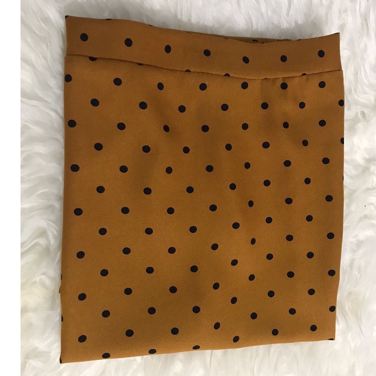 rok polka L-XL-XXL/rok panjang wanita bermotif polkadot kecil/rok maxi-kubus