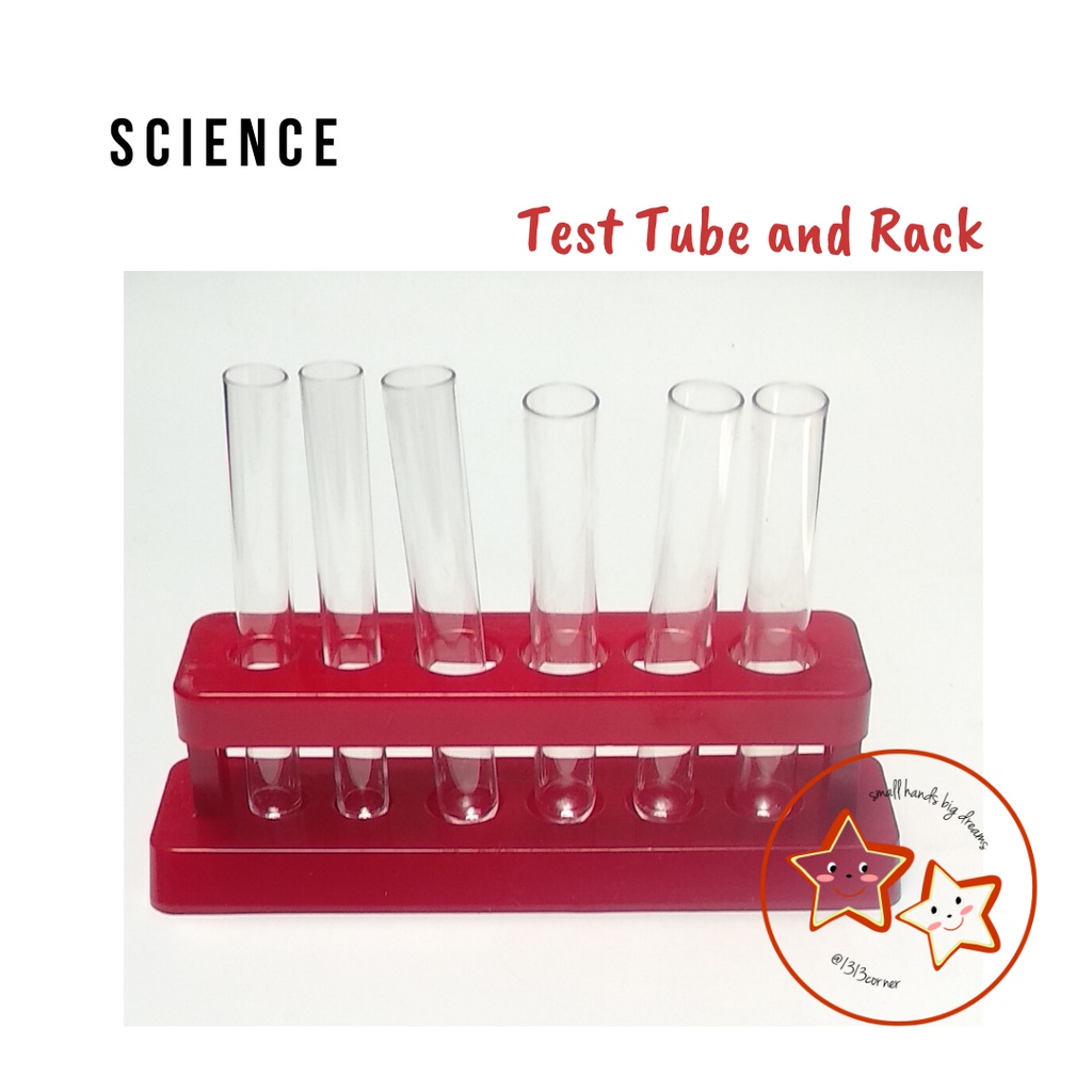 Tabung Reaksi Dengan Rak Plastik