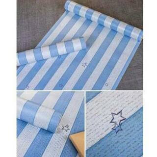 COD Walpaper dinding salur biru bintang wallpaper stiker COD Walpaper dinding salur biru bintang wallpaper stiker
