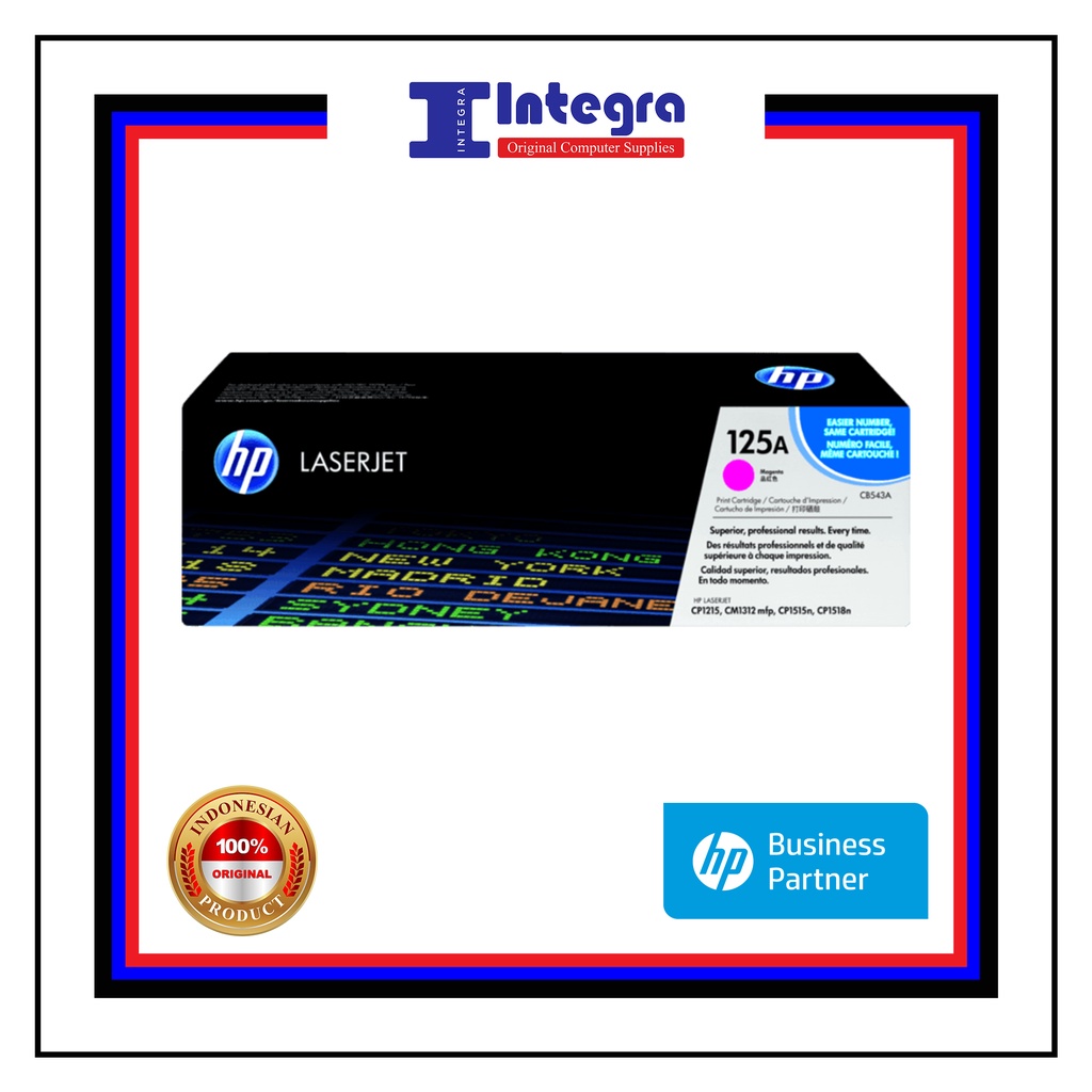 Toner HP 125A Magenta Original LaserJet Cartridge - CB543A