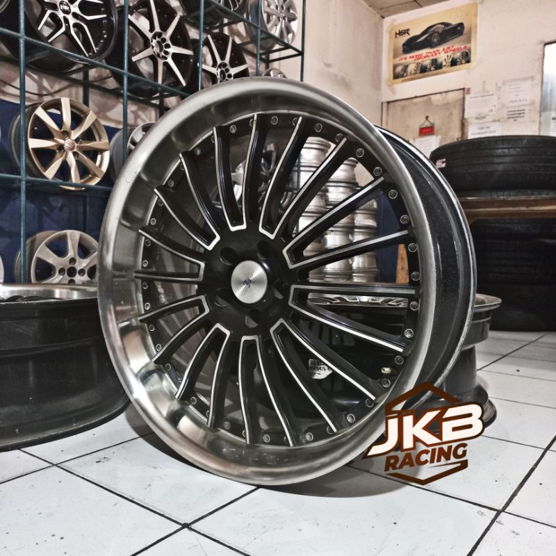 VELG MOBIL RACING R22 TYPE JZ LUBANG 5X114 ET 45 VELG SECOND