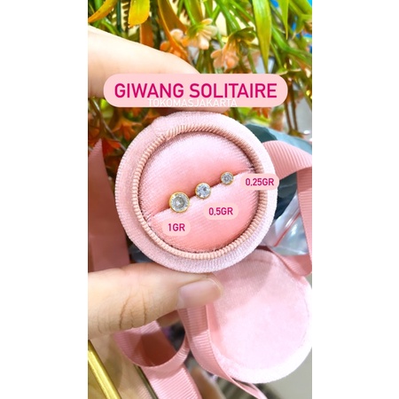 giwang solitaire emas/ giwang mata 1 0,5gr/1gr