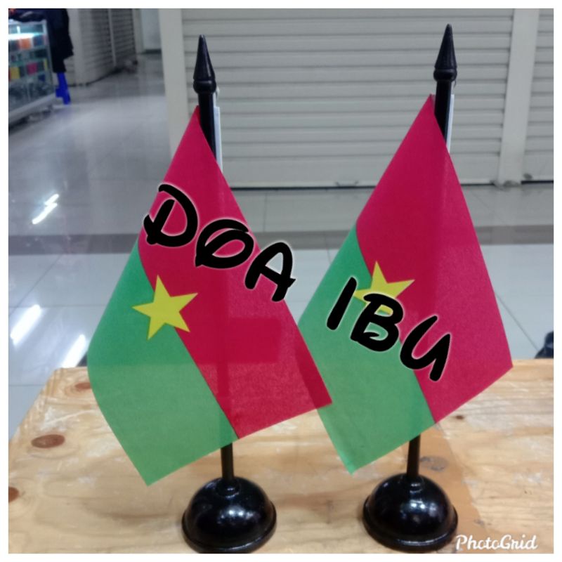 

best seller tiang kayu meja+bendera BURKINA FASO ready stock