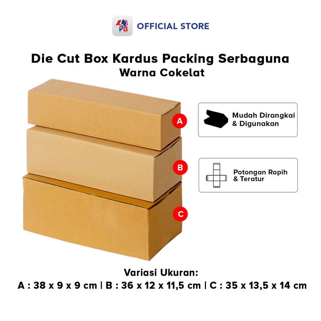 

Kardus Packing Panjang Polos Dus Packing Olshop Warna Coklat Berbagai Ukuran Die Cut dan Easy Usage / Pustaka Baru Kardus - PBK