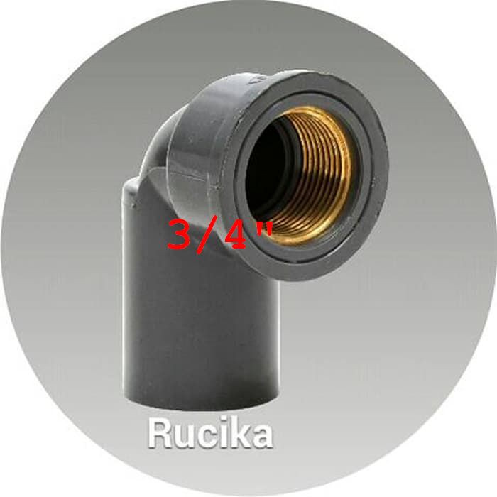 Faucet knee, knie, L-bow / knee drat dalam 3/4&quot; kuningan rucika