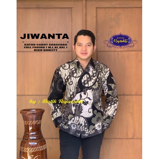 Kemeja Batik Pria JIWANTA Lapis Furing Katun Halus Size M-XXL High Quality