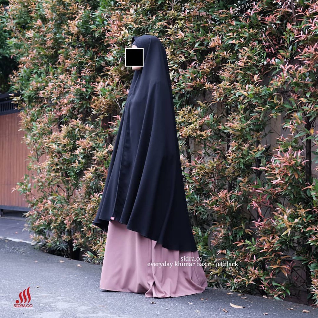 EVERYDAY KHIMAR JETBLACK | HIJAB SYARI POLOS SIDRA