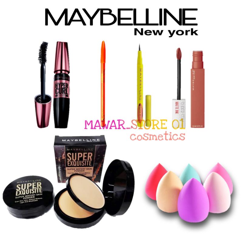 Paket Make Up Maybelline 6 In 1 / Set Kosmetik Maybelline 6 in 1