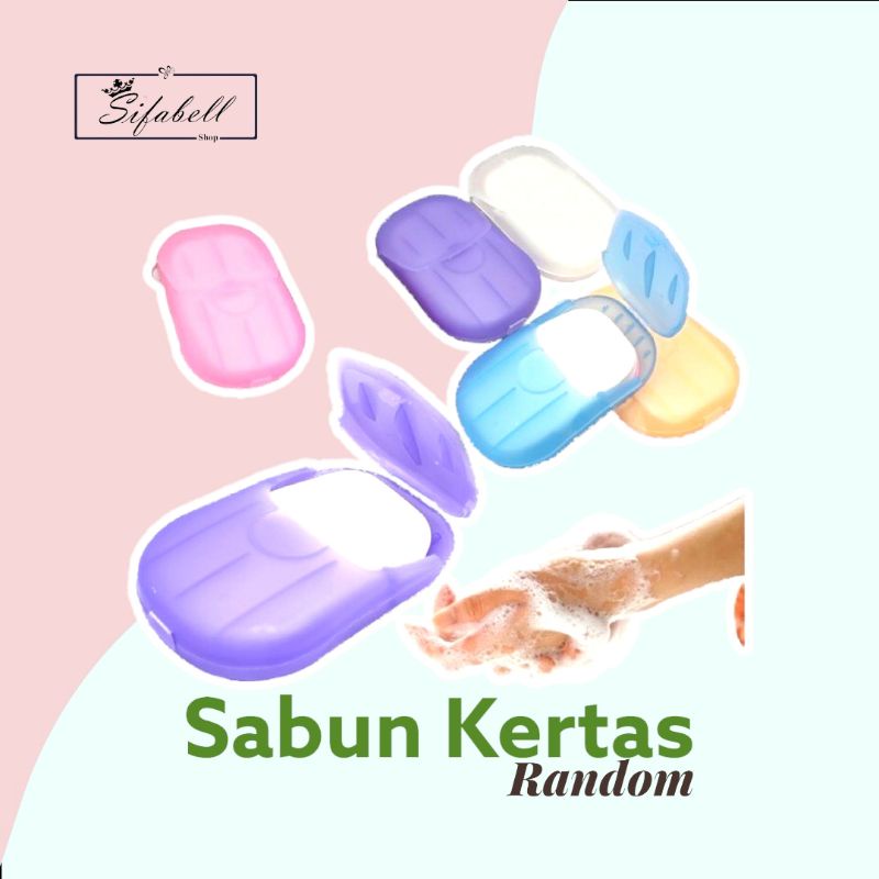 Sabun Kertas / Paper Soap Praktis Mini Travelling Hand Wash Body Washing