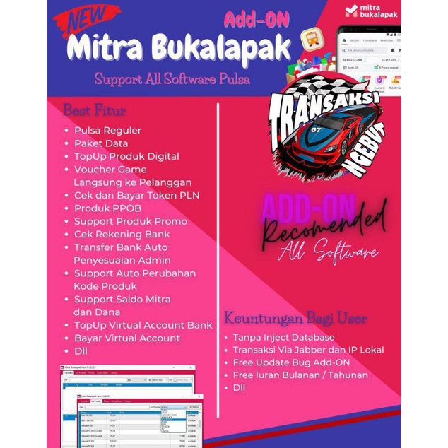 Add-on MBL untuk All Software Pulsa